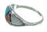 Authentic Sterling Silver Multicolor Southwestern Ring Size 6-1/2 QX85707